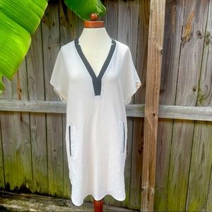 Astr Cream and Black hi-lo Dress Womens small